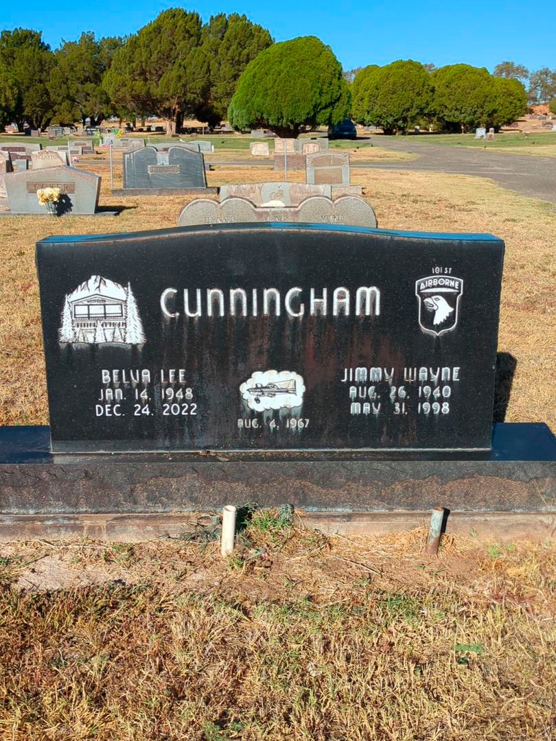 Belva Lee Tanner Cunningham's grave. Photo 1