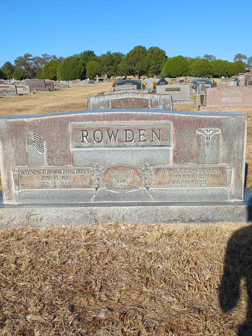 Eva Louise Rankin Rowden's grave. Photo 1