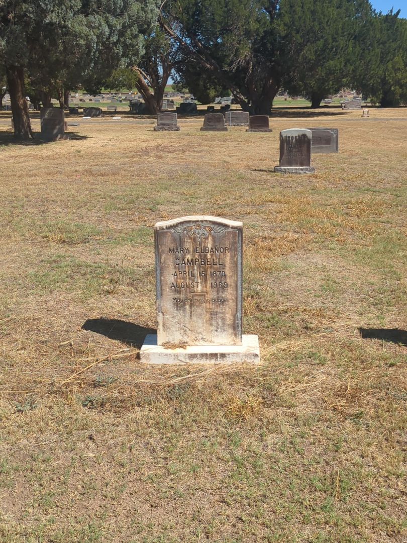 Mary Eleanor Campbell's grave. Photo 1