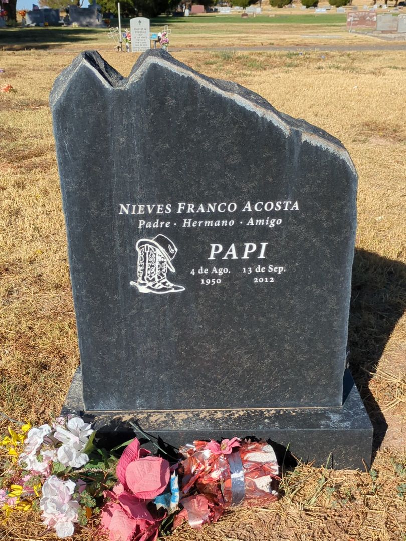 Nieves Franco Acosta's grave. Photo 1