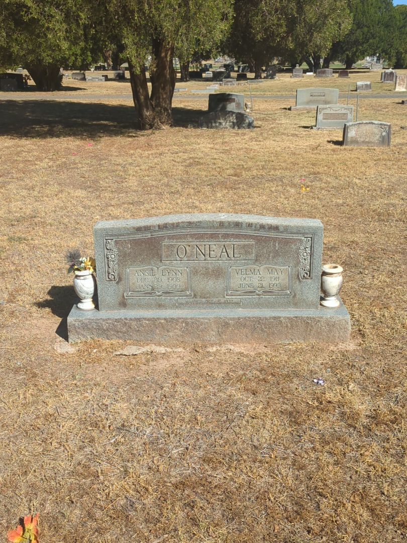 Ansil Lynn O'Neal's grave. Photo 1