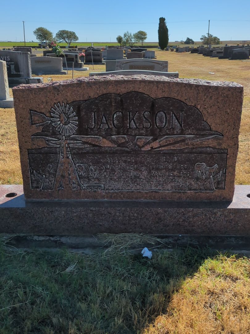 Eula Dean Jackson's grave. Photo 1