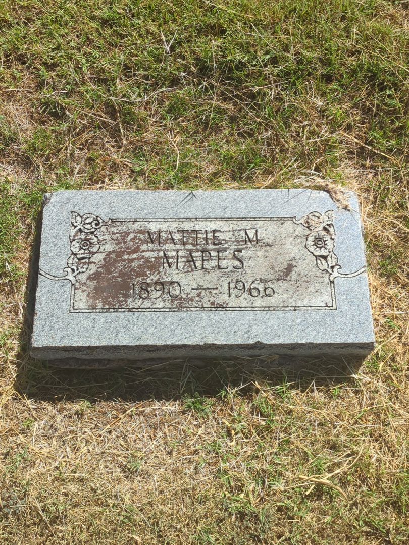 Mattie M. Mapes's grave. Photo 1