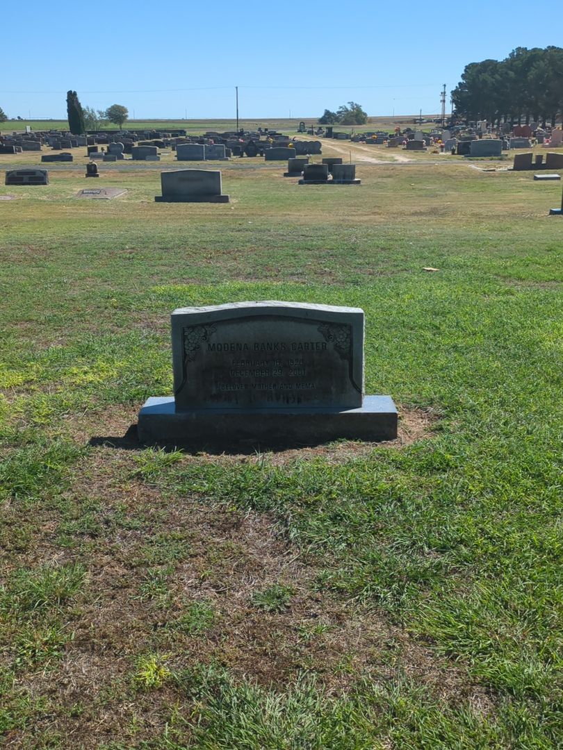 Modena Banks Carter's grave. Photo 1