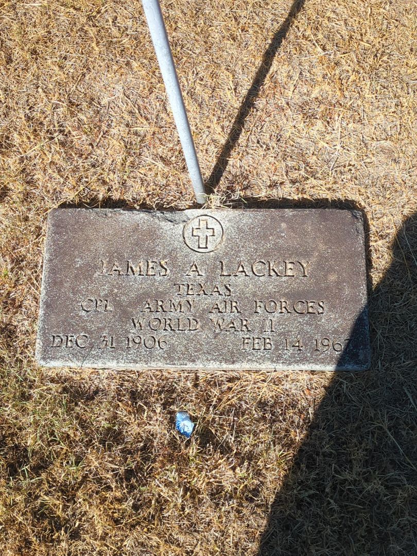 James A. Lackey's grave. Photo 1
