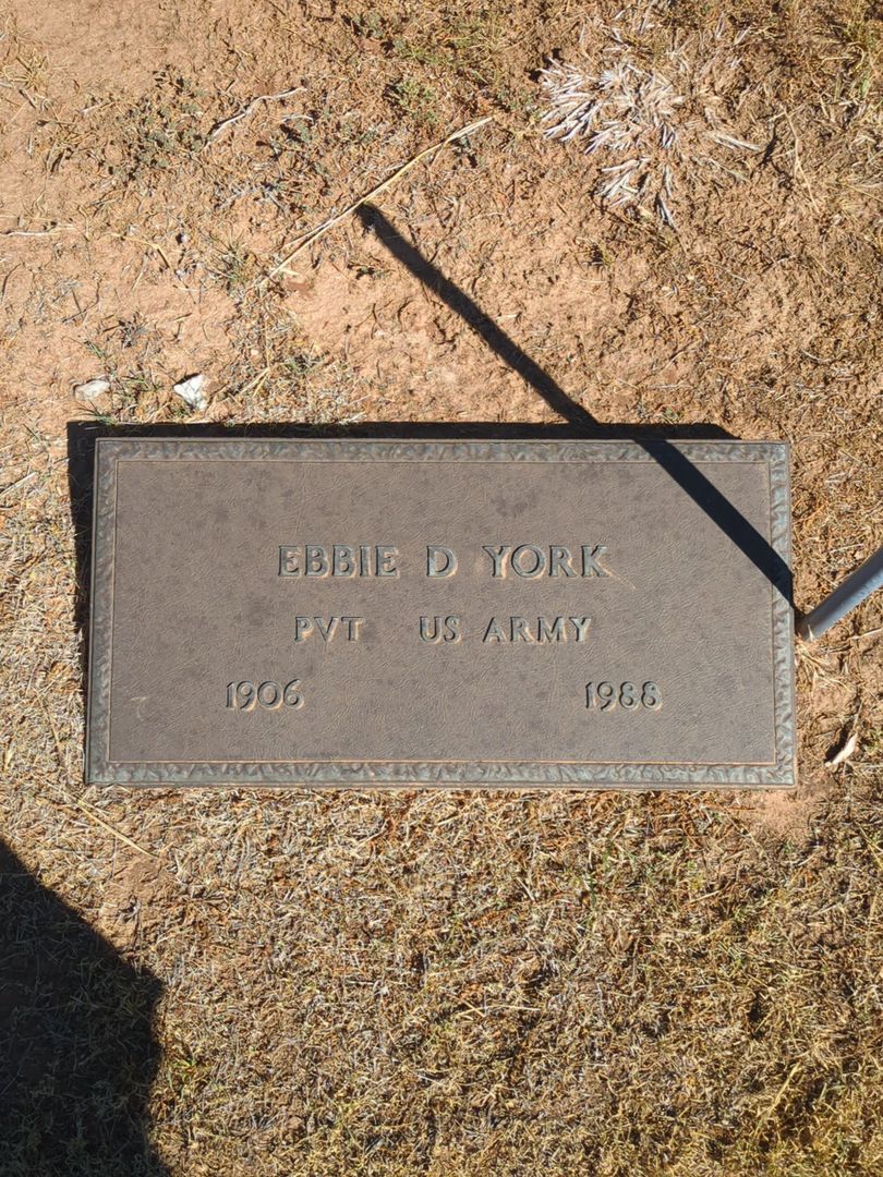 Ebbie D. York's grave. Photo 1