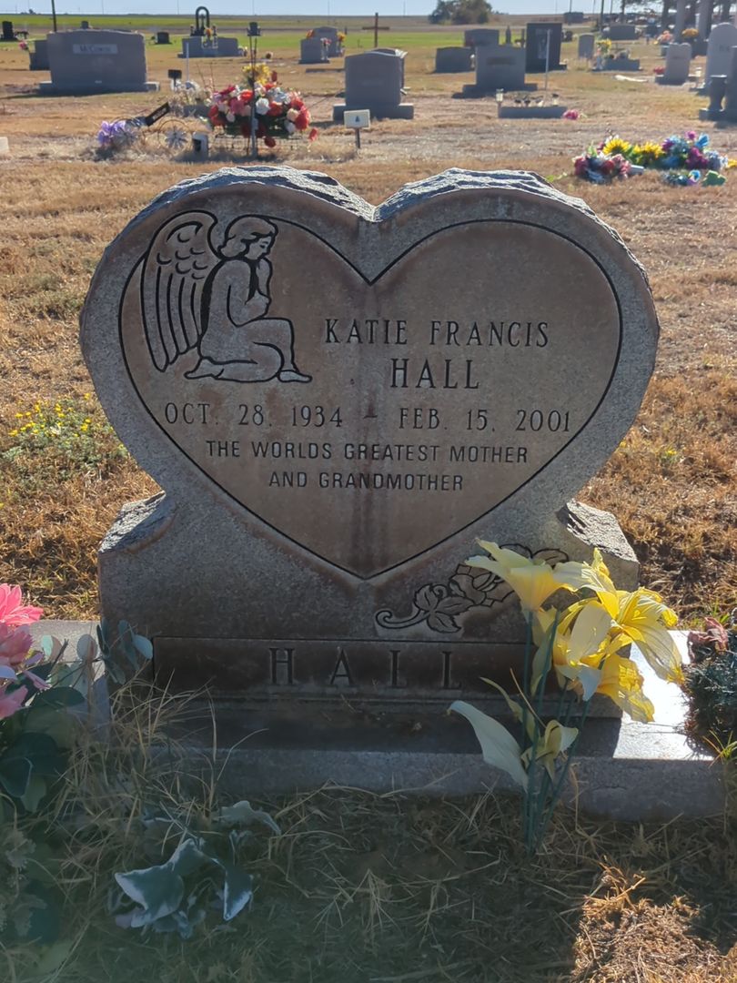 Katie Francis Hall's grave. Photo 1