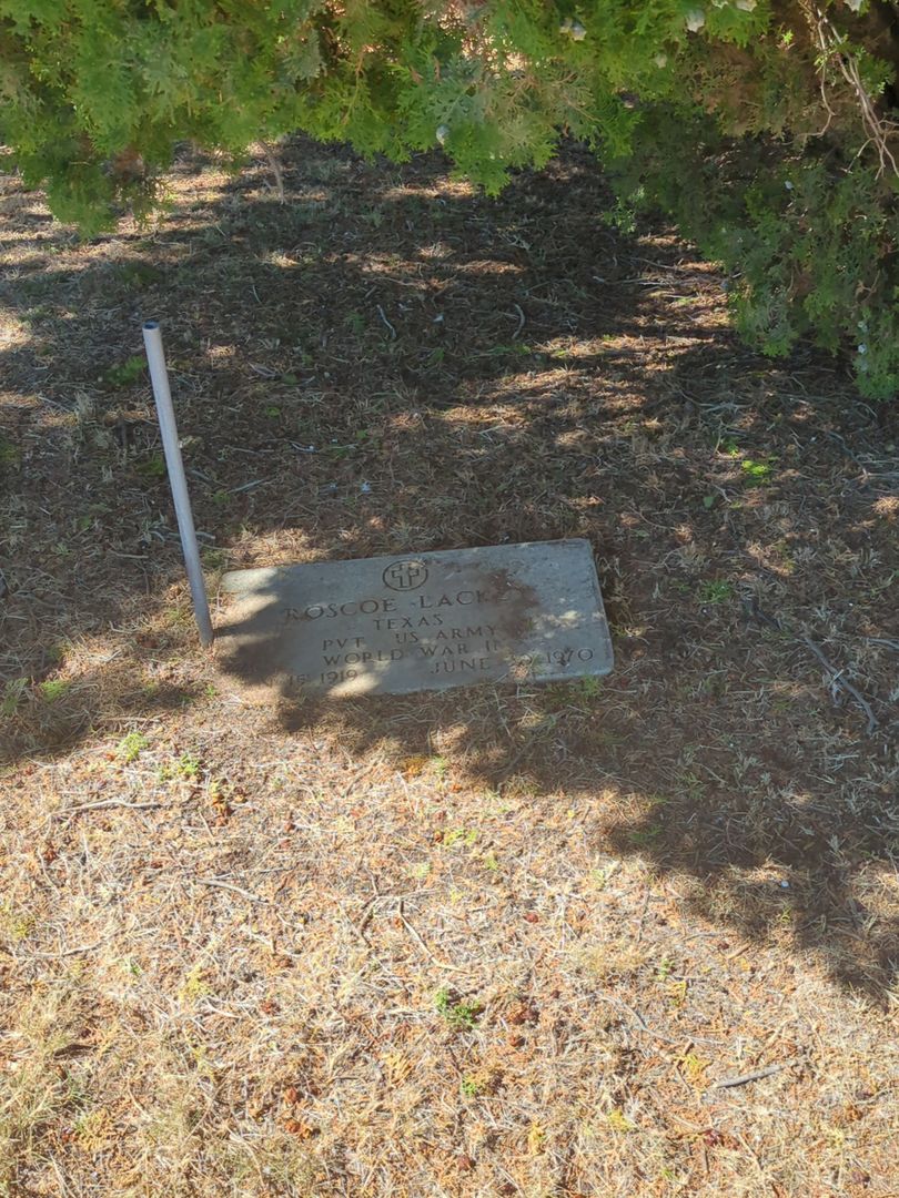 Roscoe Lackey's grave. Photo 1